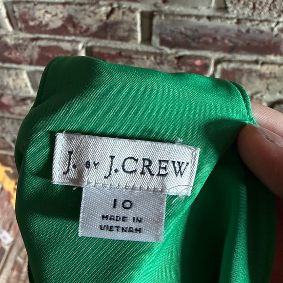 J.Crew Green Scalloped Camisole Size 10 Spaghetti Strap Tank - Picture 3 of 3